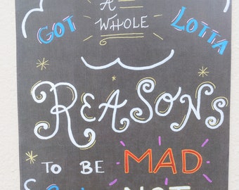 Ain't No Man - Avett Brothers - Got a Whole Lotta Reasons To Be Mad Let's Not Pick One - Art Print - Letras - Quotes