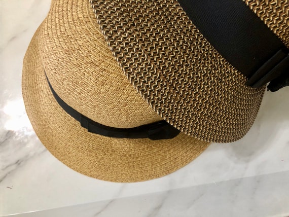 Paper Braid - Small Brim Sun Hat - No back-Bonnet Style