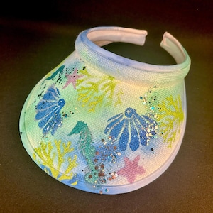 Linen Sun Visor - slip on style - SPF 50 - Several Designs !