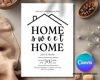 House Warming Invitation Template Housewarming Invite Housewarming Party Editable Invitation New Home Party Celebration Home Sweet Home