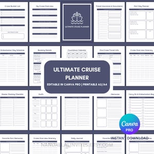 Ultimate Cruise Planner Travel Planner Cruise Journal Cruise Planning Cruise Checklist Vacation Itinerary Cruise Bundle Digital Trip Planner
