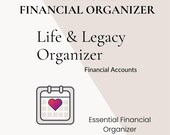 Elder Care Financial Organizer Printable | Caregiver Planner PDF | Life & Legacy Binder | Emergency and Financial Info Workbook