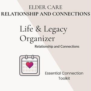 Kit de herramientas para el cuidado de personas mayores: relación y conexión (imprimible) / Cuaderno de apoyo para cuidadores (PDF) / Carpeta de vida y legado / Guías de comunicación