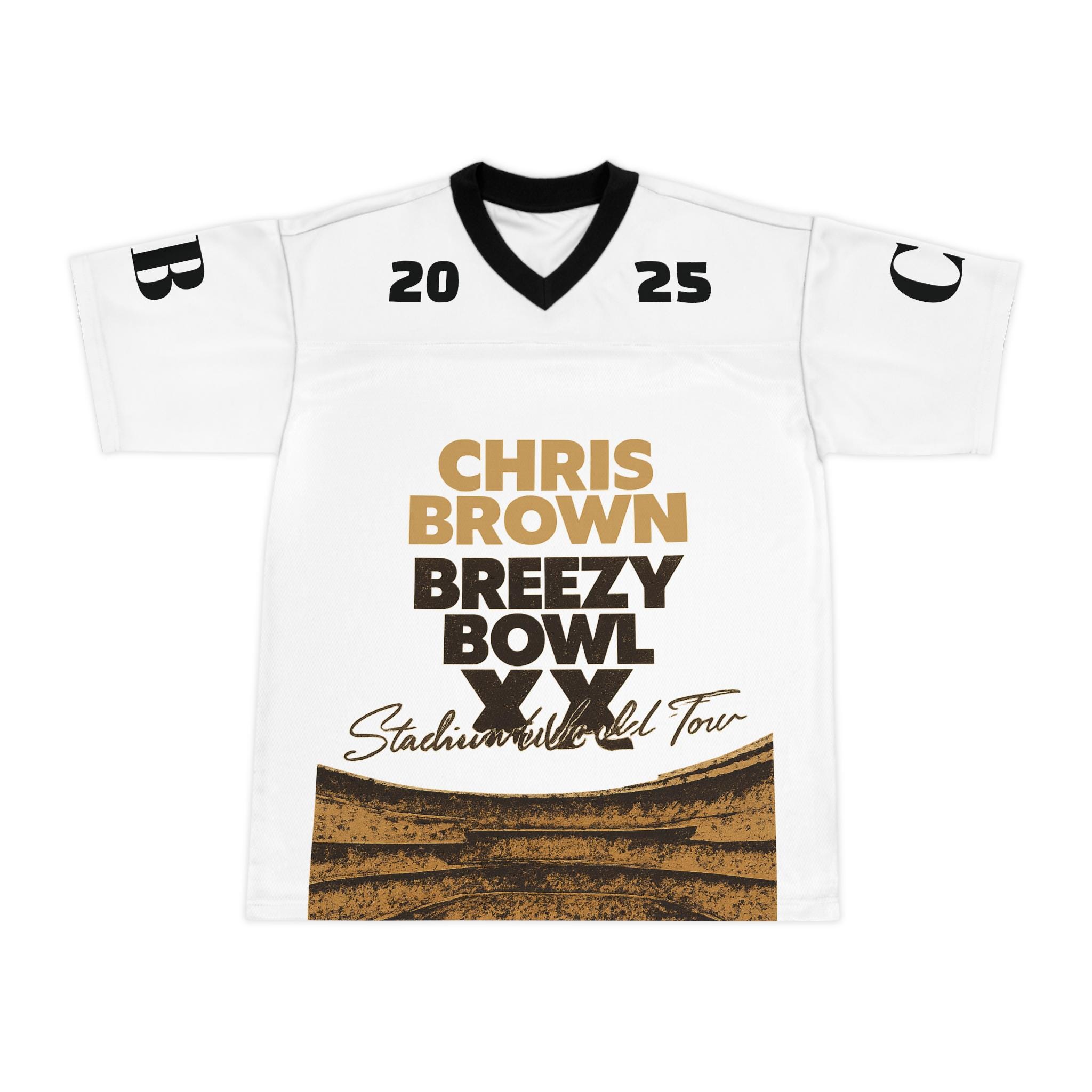 Discover Chris Breezy Tour 2025 Football Jersey
