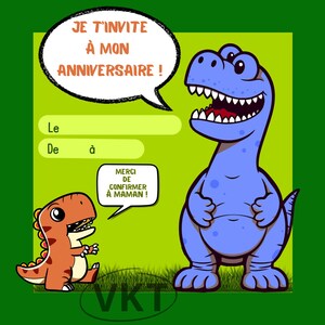 DINOSAURUS UITNODIGINGSKAART - nog in te vullen