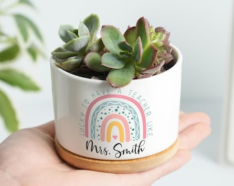 Thank You Teacher Gift, Custom Plant Pot for Teacher, Teacher Appreciation Gift, Gift for Teacher, Flower Pot for Teacher, Teacher Plant Pot