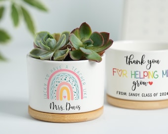 Prezent z podziękowaniami dla nauczyciela, spersonalizowana doniczka dla nauczyciela, prezent dla nauczyciela, prezent z podziękowaniem dla nauczyciela, doniczka dla nauczyciela, doniczka dla nauczyciela