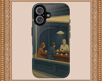 Nighthawks Art MagSafe iPhone Case – Edward Hopper Painting, Vintage Aesthetic