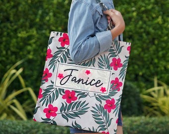 Custom Heavyweight Canvas Tote Bag, Soft Canvas, Personalized Tote, Custom Handle, Full Design, Grocery Tote, Shopping Bag, Shoulder Bag
