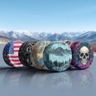Capa Pneu Reserva Jayke Joy - Bandeira Americana Água PVC Impermeável