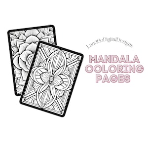 Mandala Coloring Pages Digital Coloring Book Adult Coloring Page Printable Mandalas Zen Stress Relief Activity Adult Pattern Coloring Sheets