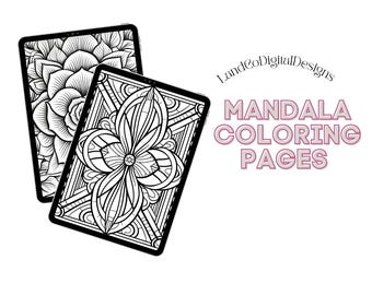 Mandala Coloring Book: Zen Adult Coloring Pages (Digital Download)
