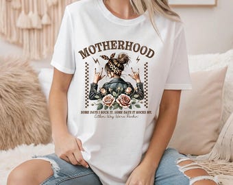 Funny Motherhood PNG: Rocking Mom Life Sublimation Design (Digital Download)