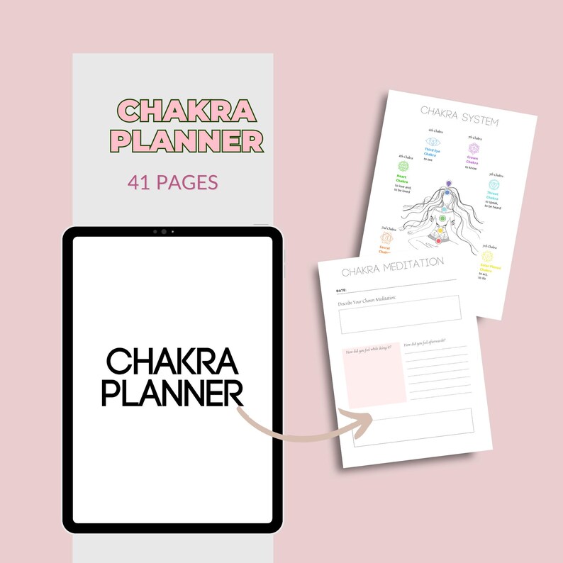 Printable Chakra Planner Chakras Worksheet Chakra Healing Pages Chakra ...