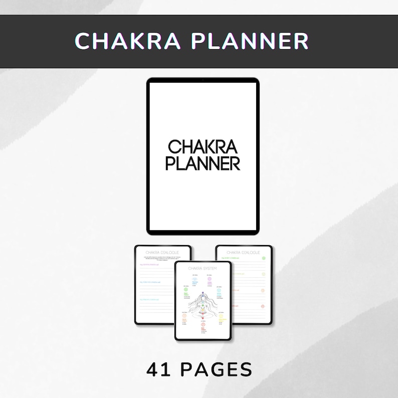 Printable Chakra Planner Chakras Worksheet Chakra Healing Pages Chakra ...