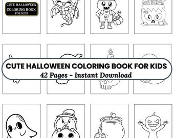 Cute Halloween Coloring Book for Kids, Spooky Fun (PDF)