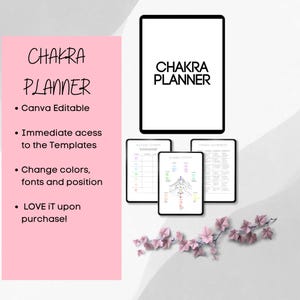 Printable Chakra Planner Chakras Worksheet Chakra Healing Pages Chakra Planner Mindfulness Journal Meditation Journal Spirituality Planner