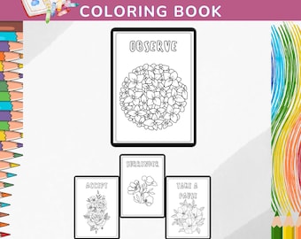 Mindfulness Floral Coloring Book: Therapeutic Relaxation, Stress Relief (PDF)