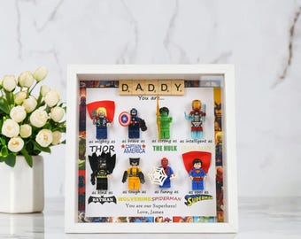 Personalized Father's Day photo frame|you are my superhero| gift for dad, superhero dad| personalized photo frame| family anniversary gift 8
