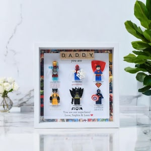 Personalized Father&#39;s Day photo frame|you are my superhero| gift for dad, superhero dad| personalized photo frame| family anniversary gift 6