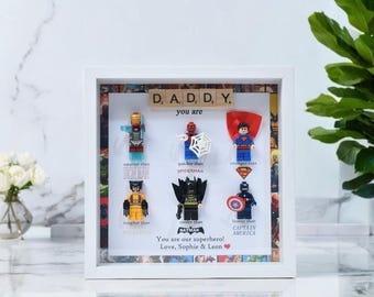 Personalized Father's Day photo frame|you are my superhero| gift for dad, superhero dad| personalized photo frame| family anniversary gift 6