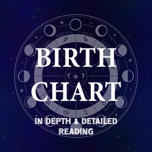 Lecture du thème natal personnalisée | Rapport d'astrologie détaillé avec des informations sur l'amour, la carrière et le cheminement de vie | Livraison le jour même