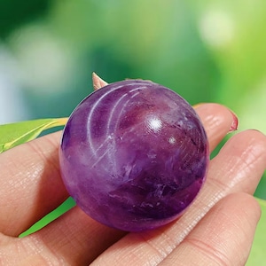 30mm+Natural Uruguay Amethyst Ball,Deep Purple Quartz Crystal Sphere,Amethyst Sphere,Reiki Healing,Mineral Specimen,Crystal Energy Gifts 1PC