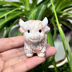 2“ Natural Mix Quartz Cow,Crystal Cow,Crystal Animal,Cow Sculpture,Reiki Healing,Mineral Specimen,Home Decoration,Crystal Energy Gifts 1PC