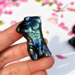 1.5&quot; Natural Labradorite Body Model,Crystal Body Sculpture,Gemstone Carved,Reiki Healing,Home Decoration,Crystal Energy,Crystal Gifts 1PC