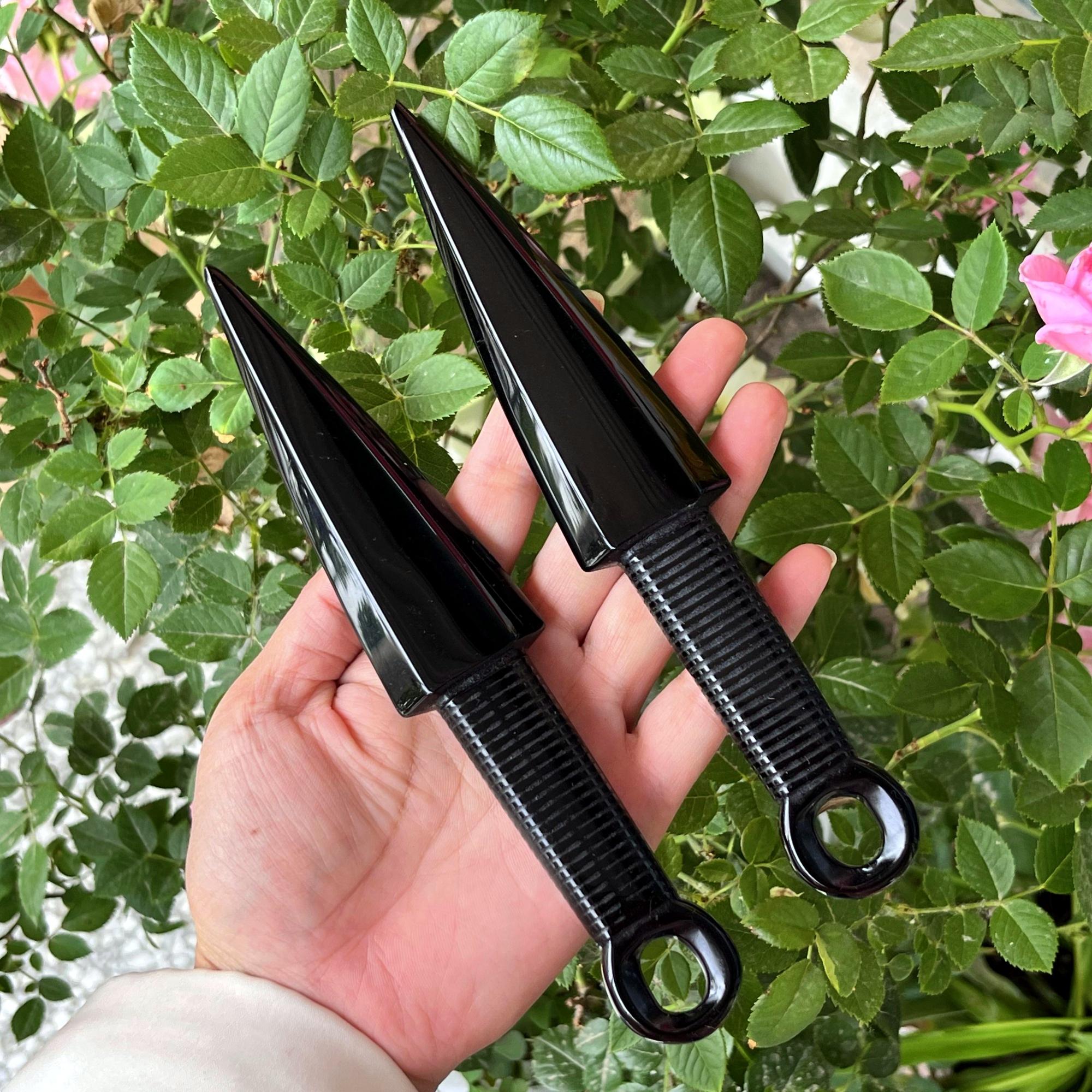 7‘’ Hand Carved Natural Obsidian Knife,Crystal Knife,Crystal Dagger,Crystal Sword,Reiki Healing,Home Decoration,Crystal Energy Gifts 1PC