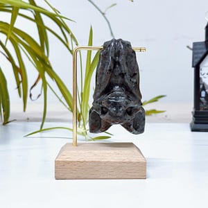 2.7“ Natural Obsidian/Yooperlite Bat,Quartz Crystal Bat,Crystal Animal,Reiki Healing,Home Decoration,Crystal Chakra,Crystal Energy Gifts 1pc