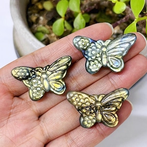 1.1&quot;+ Natural Labradorite Butterfly,Quartz Crystal Butterfly,Crystal Animals,Crystal Energy,Reiki Healing,Home Decoration,Crystal Gifts 1PC