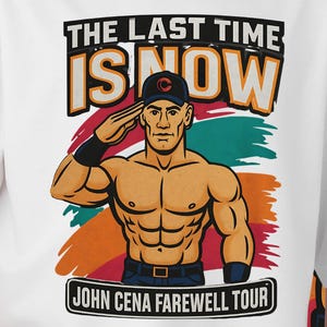 John Cena Farewell Tour png svg | The Last Time is Now  | WWE Wrestling Clipart  | Cricut Sublimation Digital Art | Printable Fan Design
