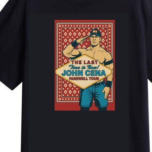 John Cena tournée d'adieu PNG SVG | Clipart rétro légende de la WWE | Design numérique pour la dernière fois pour les fans de Cricut & Wrestling