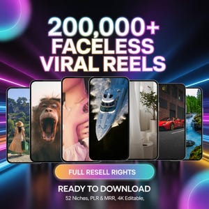 Reels, Reels Bundle Plr, Faceless Reels, Faceless videos, Luxury Reels, Reels Pack, Youtube Reels, Viral Reels, Aesthetic Reels,Mrr Plr