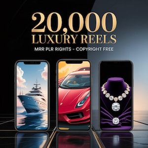 Luxury Reels, Lifestyle Reels,Bundle | Cars, Yachts, Jets, Millionaire Life | TikTok, Instagram, YouTube Content Pack
