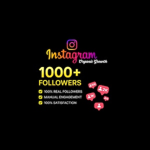 1000+ Instagram Followers , Real, Safe & Permanent | Fast Delivery | Boost Your Profile Growth Instantly