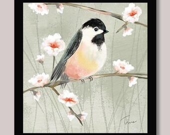 ブルーバード水彩画：春の桜（デジタルダウンロード） - Etsy 日本