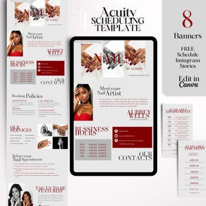 Nail Acuity Nails Scheduling Template Acuity Nail Tech Booking Site Nail Website Acuity Nail Tech Acuity Canva Nail Acuity Schedule Nail