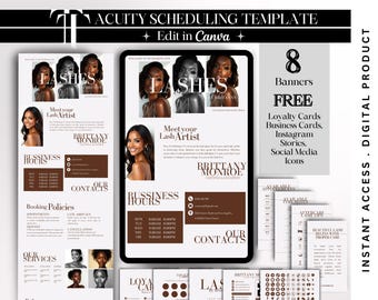 Minimalist Acuity Scheduling Template Lash Stylist Acuity Website Lash Acuity Canva Template Acuity Booking DIY Banner Acuity Lash Template