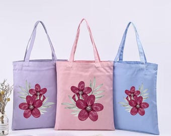 Borsa tote con design floreale ad acquerello / Stampabile in sublimazione PNG (Download digitale)