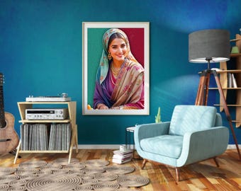 Ritratto di donna afghana (stampa artistica) / Quadro da parete della Blue Heritage Gallery (download digitale)