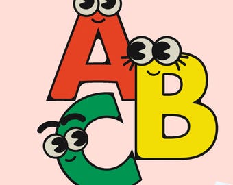 Libro dell'alfabeto per bambini piccoli / Quaderno di esercizi per imparare l'alfabeto in età prescolare (Download digitale in PDF)