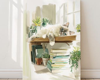 ラグドール イン 花畑」 猫、絵画 ラグドール イン 花畑」 猫、絵画