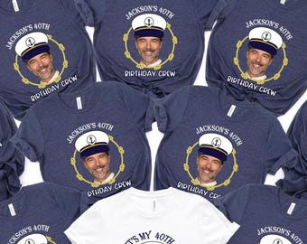 Custom Photo Cruise T-Shirt: Personalized Birthday Captain Tee