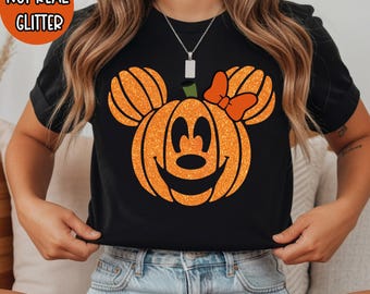 Mickey Minnie Pumpkin Shirt, Disney Pumpkin Shirt, Disney Halloween Shirt, Halloween Minnie Mickey Tee, Fall Disney Ears, Cute Pumpkin Shirt