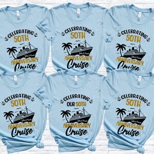 Personalized 50th Anniversary Cruise Shirts, Matching Couple Tee, Custom Anniversary Crew Shirt bild 11
