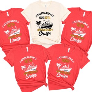 Personalized 50th Anniversary Cruise Shirts, Matching Couple Tee, Custom Anniversary Crew Shirt bild 3