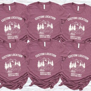 Custom Family Camping Shirt: Mountain Vacation Adventure Tee