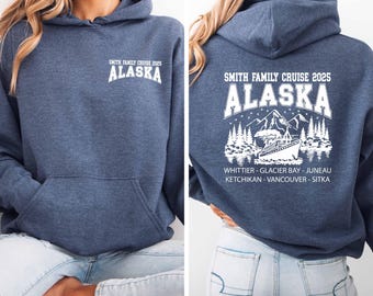 Custom Alaska 2026 Family Trip Sweatshirt, Family Name Vacation, Matching Cruise Long Sleeve, Group Alaska Shirts, Alaska Cruise Gift